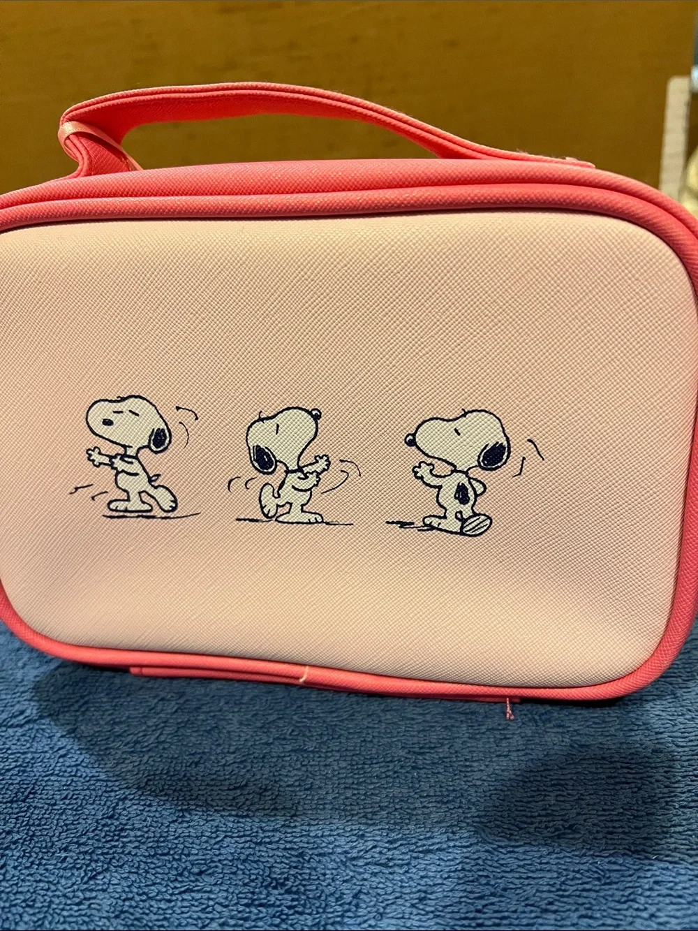Peanuts x Celavi Snoopy Pink Cosmetic Bag